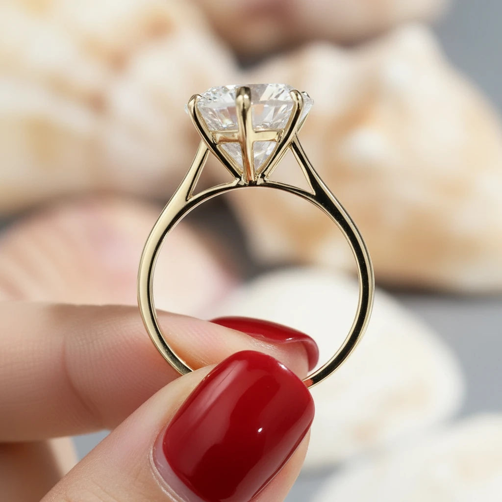 Anillo de moissanita en forma de corazón: resplandor de amor y elegancia eterna
