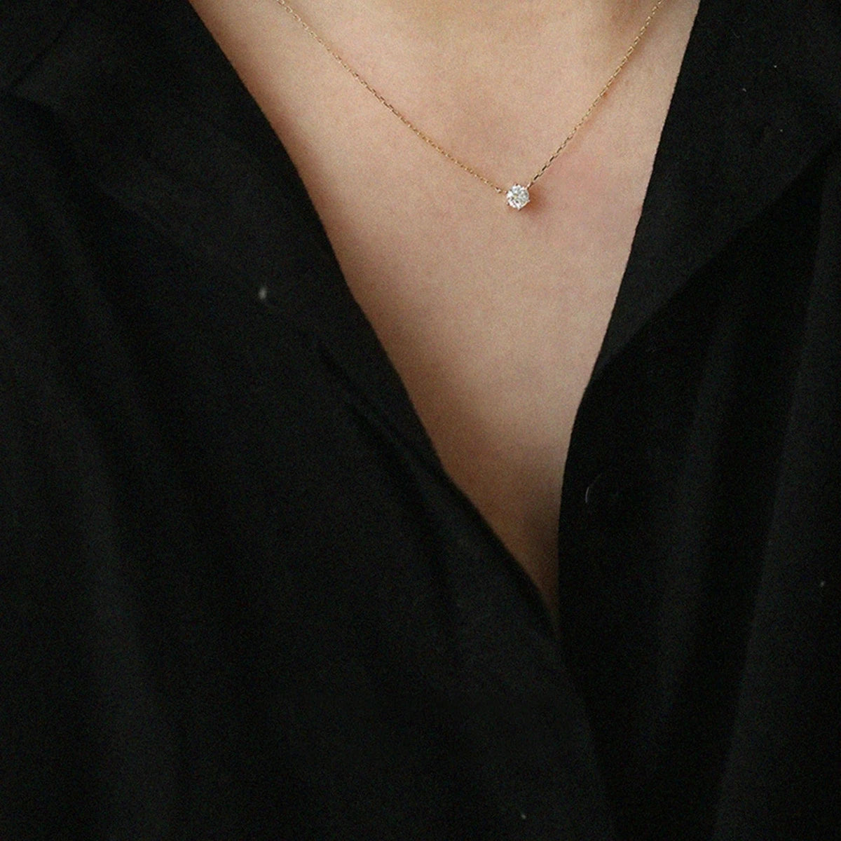 Collar con colgante de plata de ley 925 chapado en oro